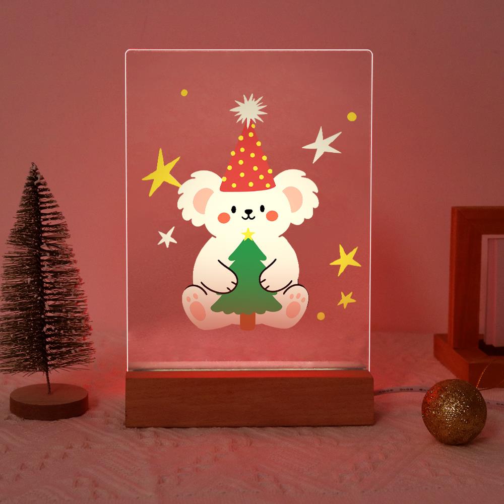 Teddy Bear Hugging a Little Tree paint by numbers light-up sign – image 17