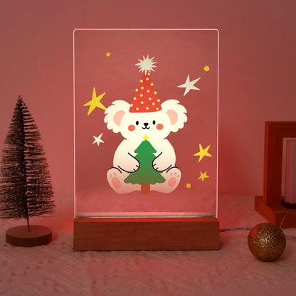 Teddy Bear Hugging a Little Tree paint by numbers light-up sign – image 17