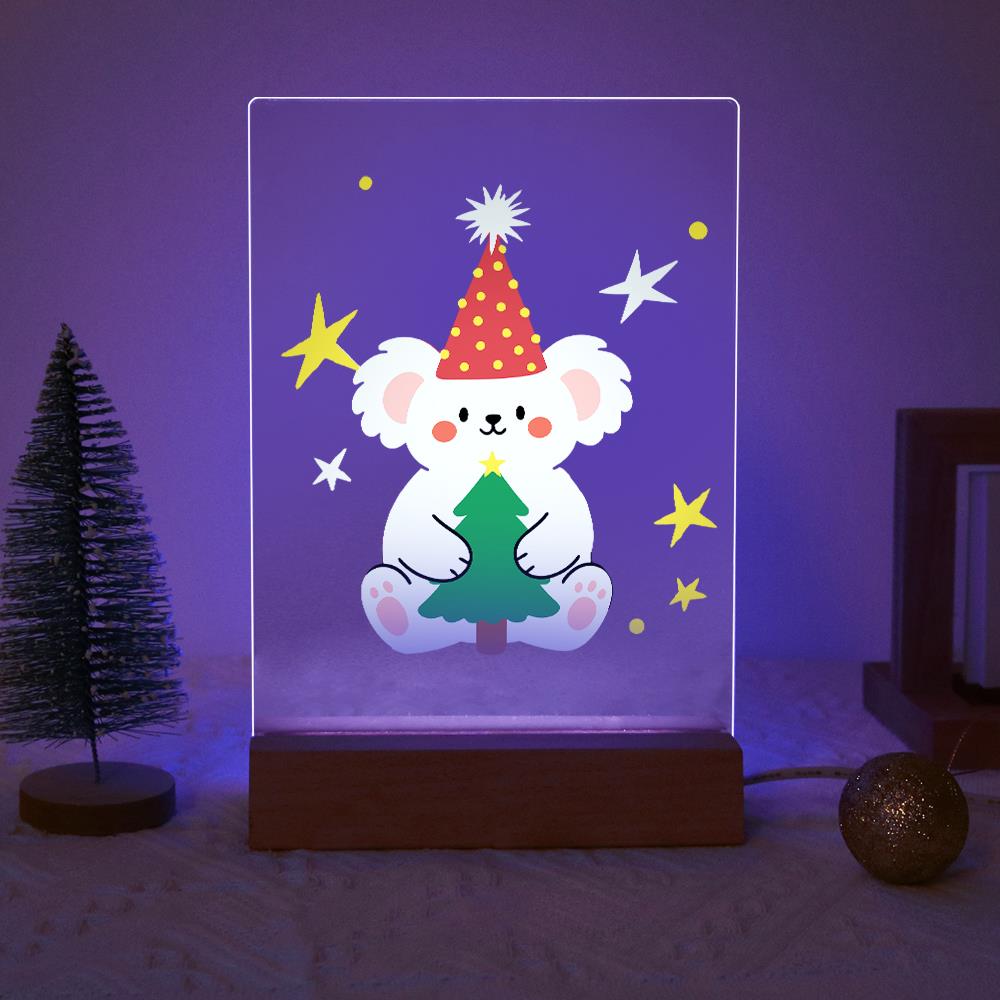Teddy Bear Hugging a Little Tree paint by numbers light-up sign – image 18