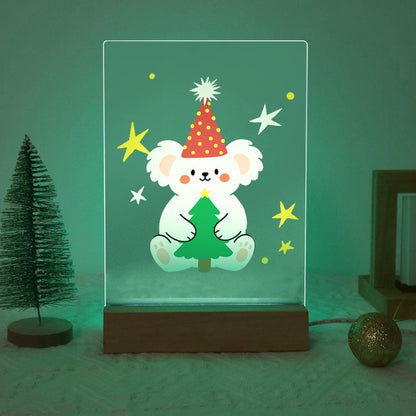 Teddy Bear Hugging a Little Tree paint by numbers light-up sign – image 19