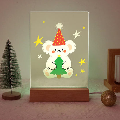 Teddy Bear Hugging a Little Tree paint by numbers light-up sign – image 20