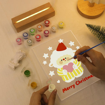 Sweater Sheep Holding a Heart paint by numbers light-up sign – image 7