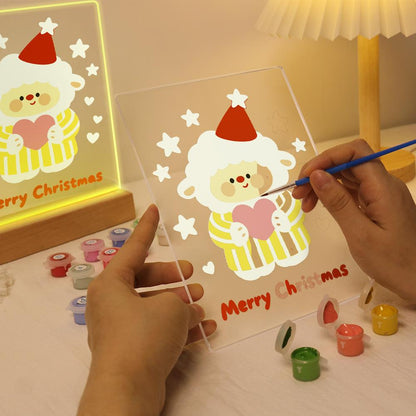 Sweater Sheep Holding a Heart paint by numbers light-up sign – image 9