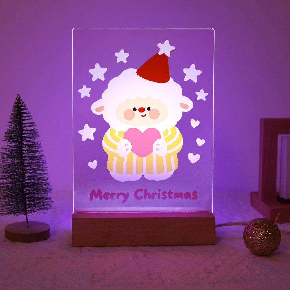 Sweater Sheep Holding a Heart paint by numbers light-up sign – image 15