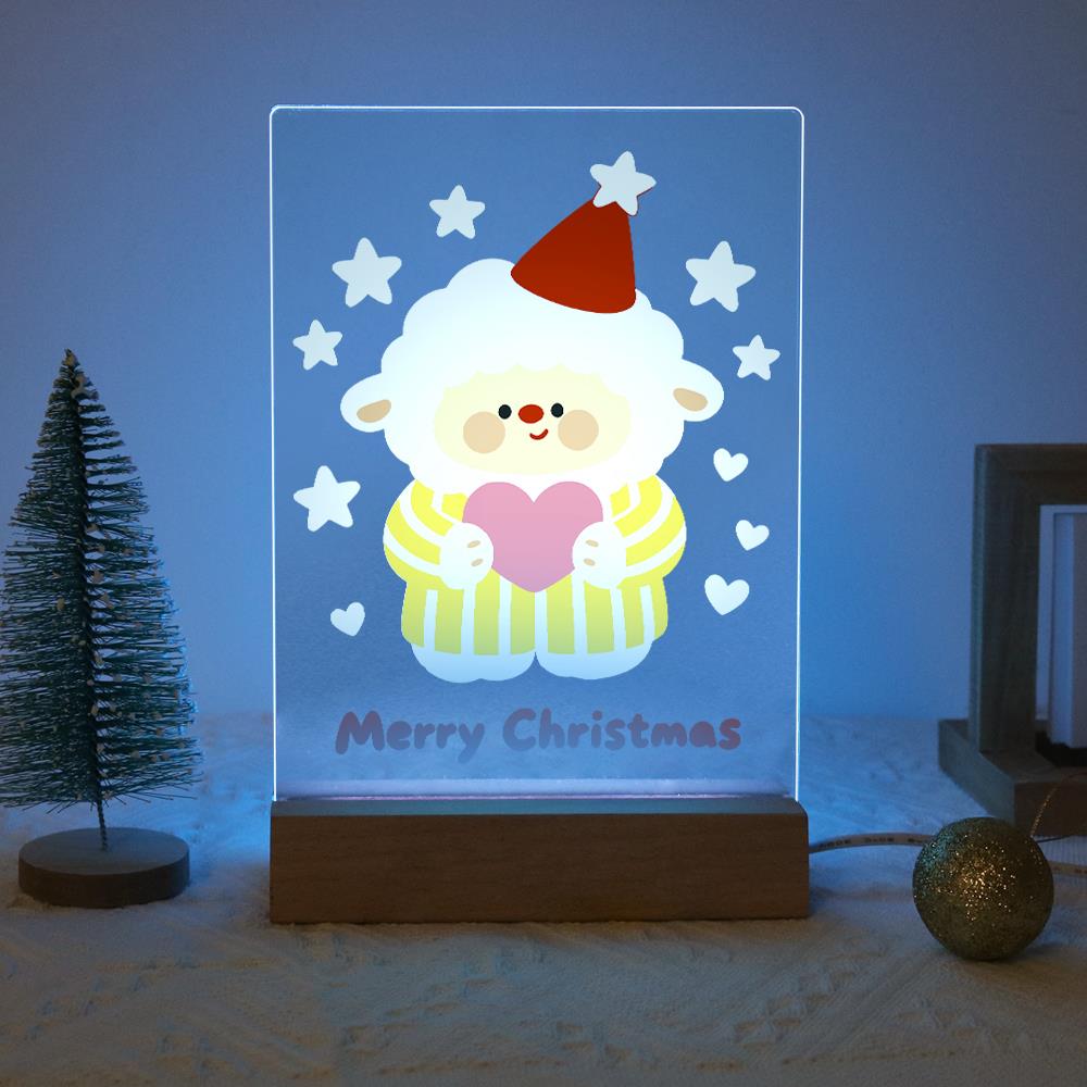 Sweater Sheep Holding a Heart paint by numbers light-up sign – image 16