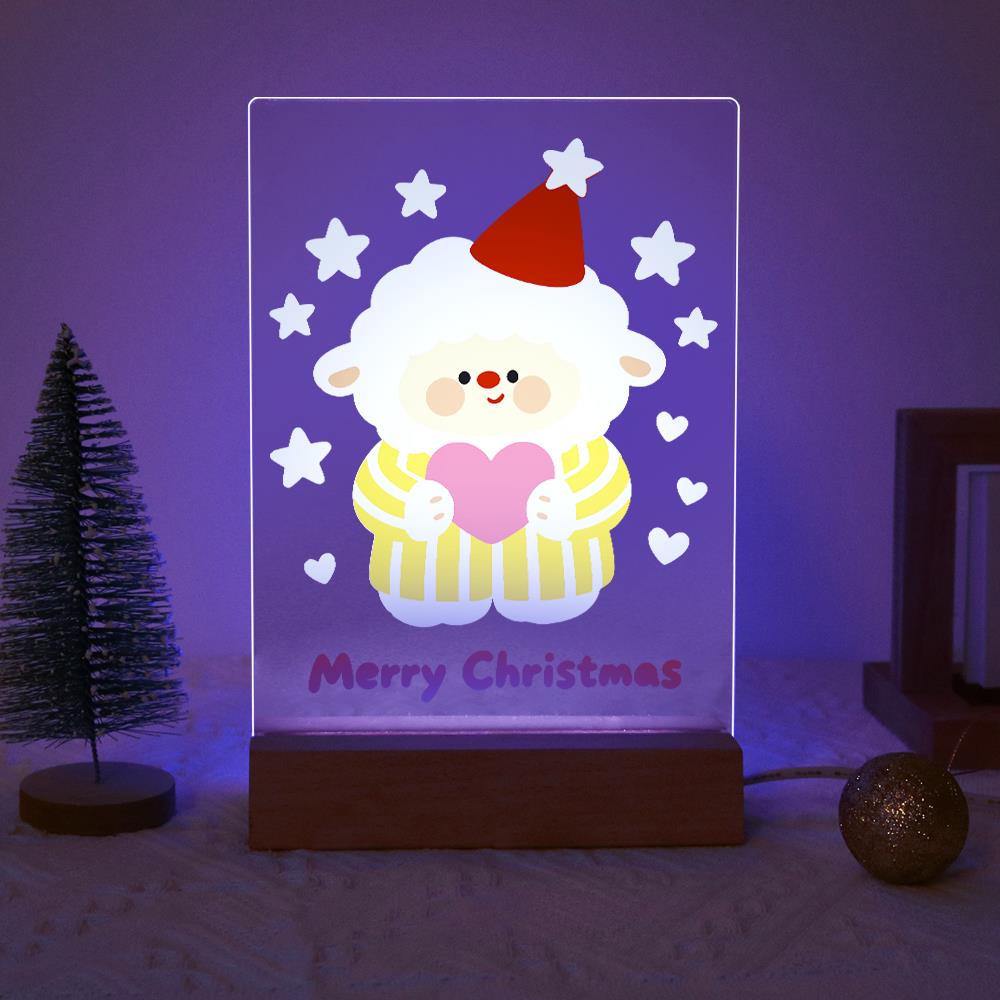 Sweater Sheep Holding a Heart paint by numbers light-up sign – image 18