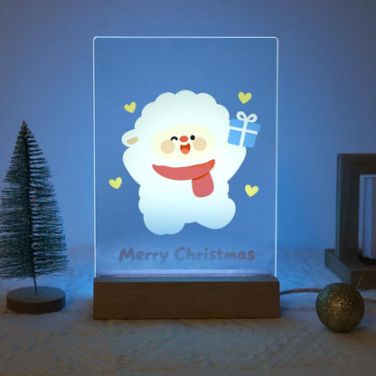 Fluffy Sheep with a Blue Gift paint by numbers light-up sign – image 16
