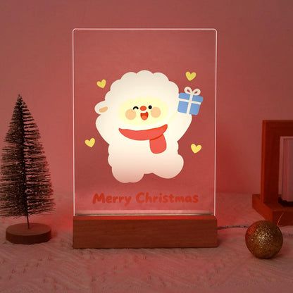 Fluffy Sheep with a Blue Gift paint by numbers light-up sign – image 17