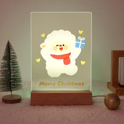 Fluffy Sheep with a Blue Gift paint by numbers light-up sign – image 20