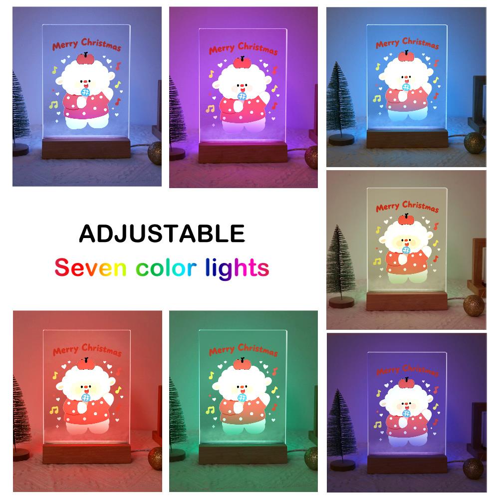 Caroling Sheep with a Microphone paint by numbers light-up sign – image 8