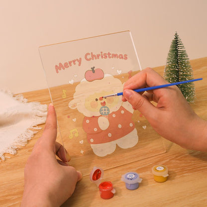 Caroling Sheep with a Microphone paint by numbers light-up sign – image 11