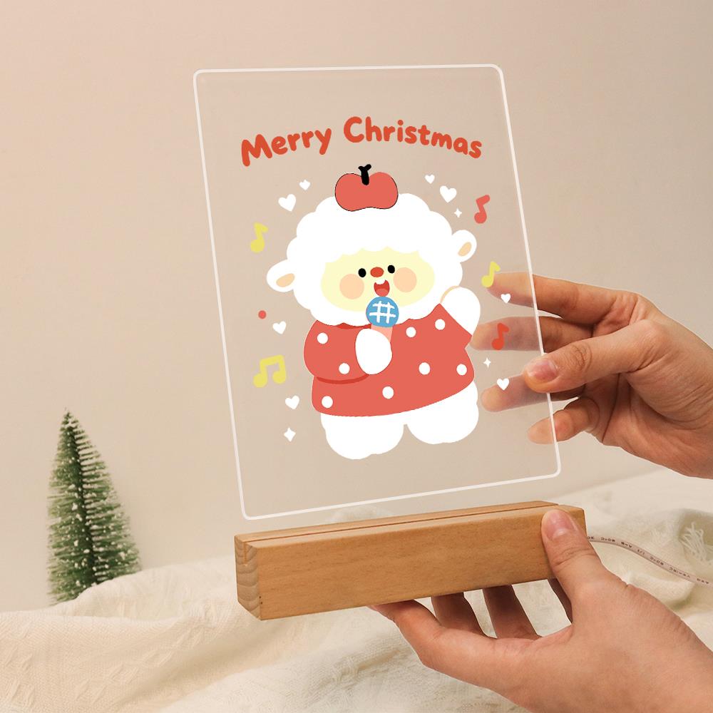 Caroling Sheep with a Microphone paint by numbers light-up sign – image 13