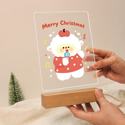 Caroling Sheep with a Microphone paint by numbers light-up sign – image 13