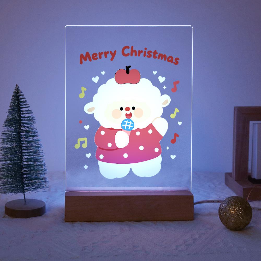 Caroling Sheep with a Microphone paint by numbers light-up sign – image 14