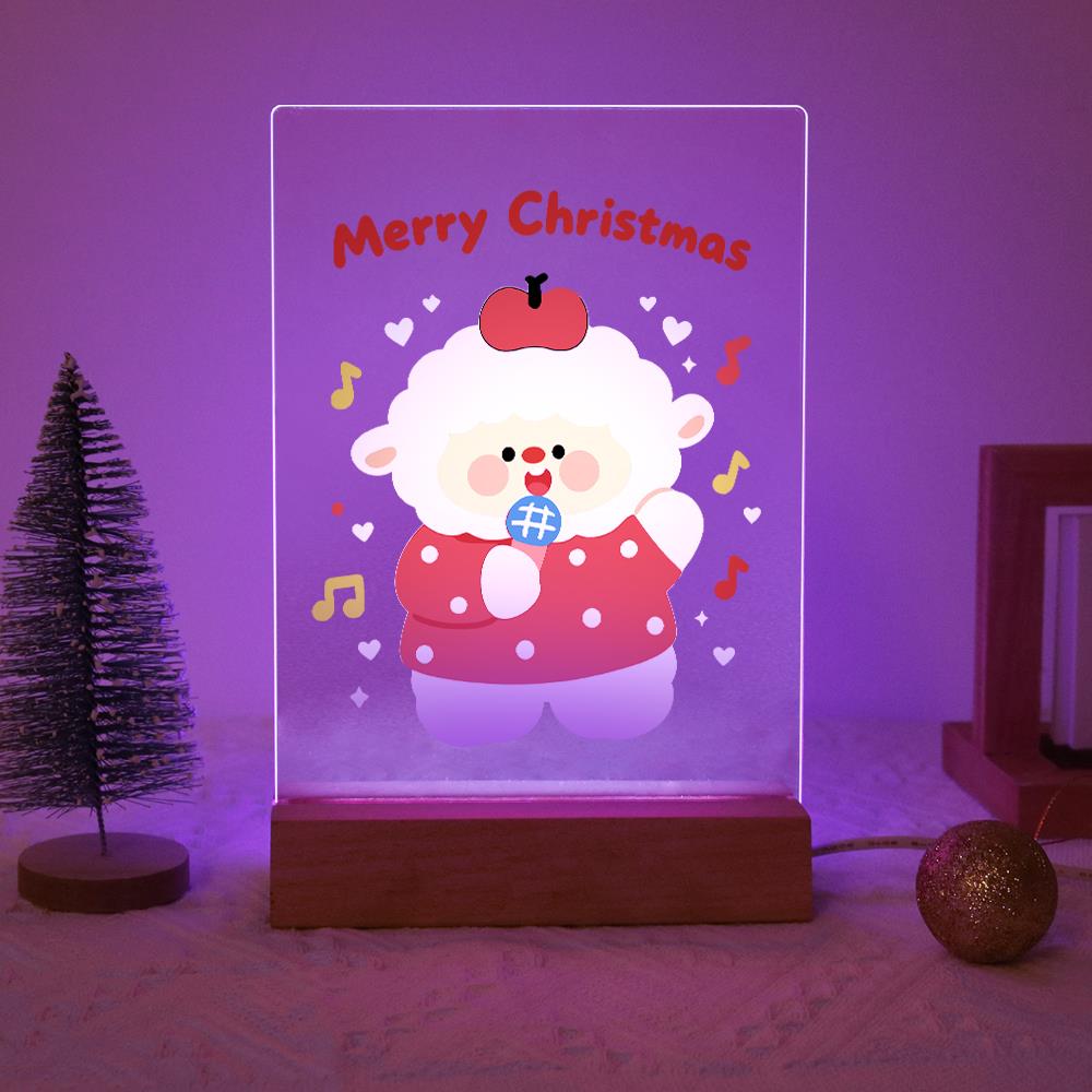 Caroling Sheep with a Microphone paint by numbers light-up sign – image 15