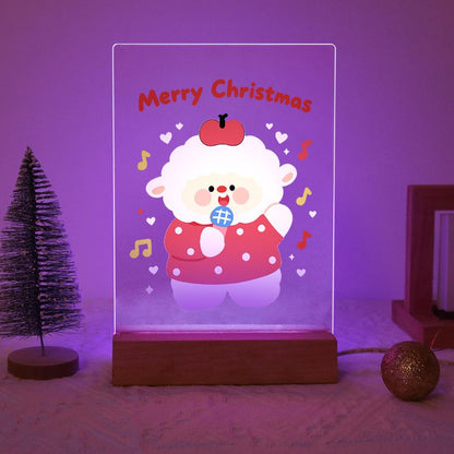 Caroling Sheep with a Microphone paint by numbers light-up sign – image 15