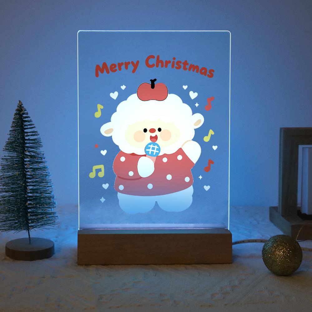 Caroling Sheep with a Microphone paint by numbers light-up sign – image 16