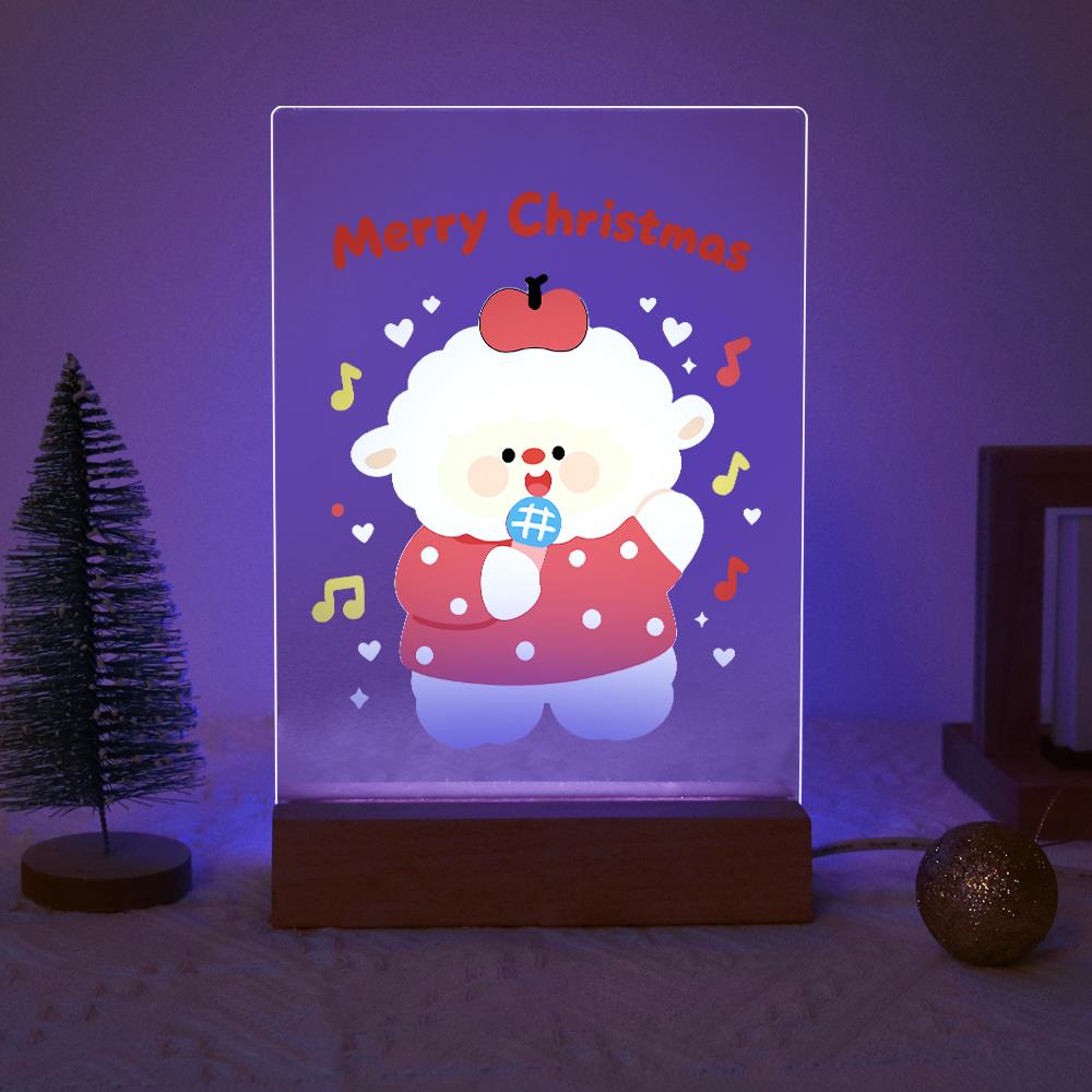 Caroling Sheep with a Microphone paint by numbers light-up sign – image 18