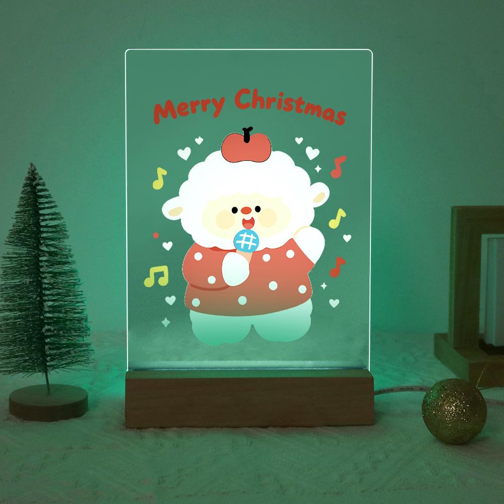 Caroling Sheep with a Microphone paint by numbers light-up sign – image 19