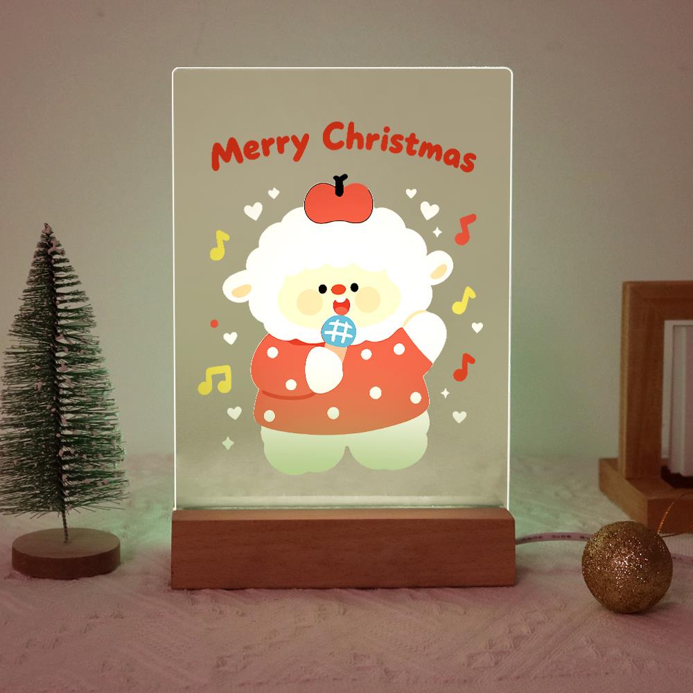 Caroling Sheep with a Microphone paint by numbers light-up sign – image 20