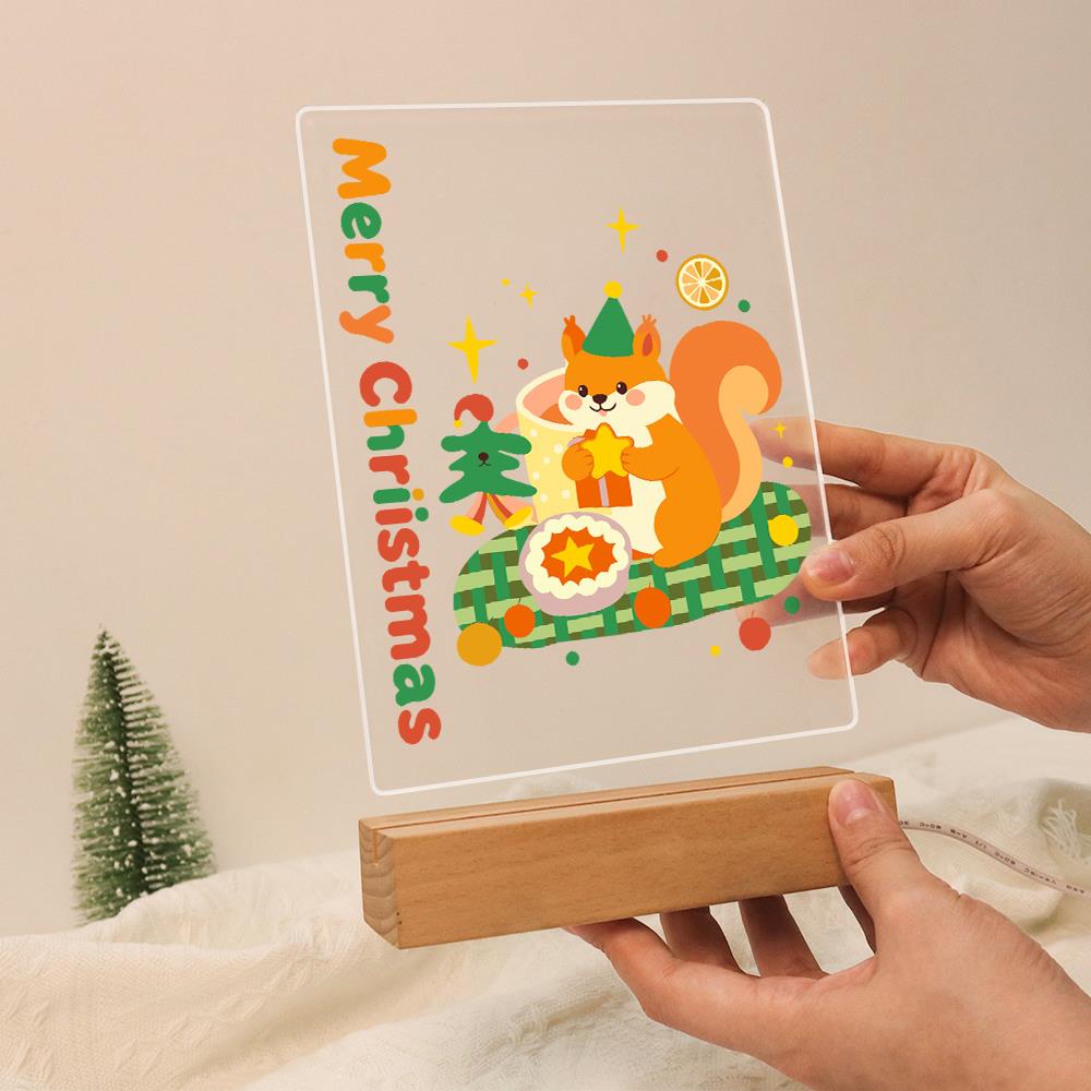Elf Hat Squirrel with a Star paint by numbers light-up sign – image 13