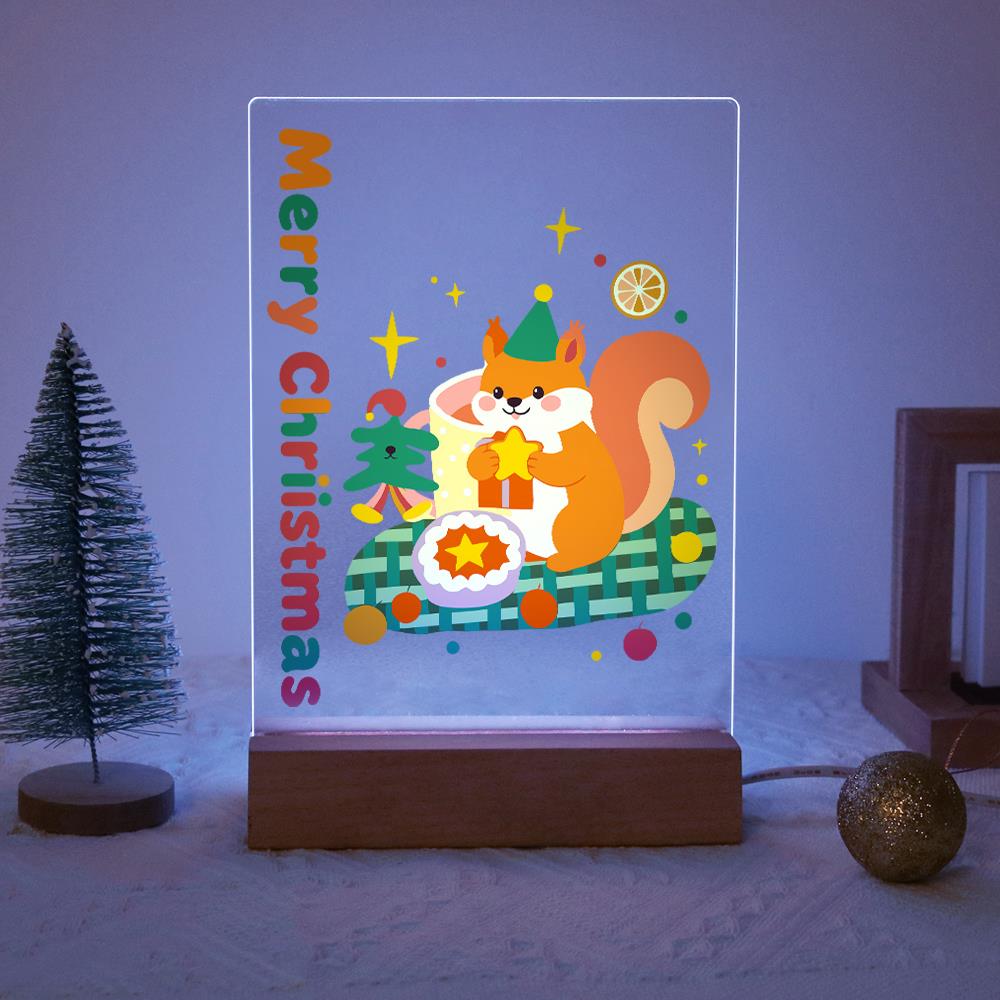 Elf Hat Squirrel with a Star paint by numbers light-up sign – image 14