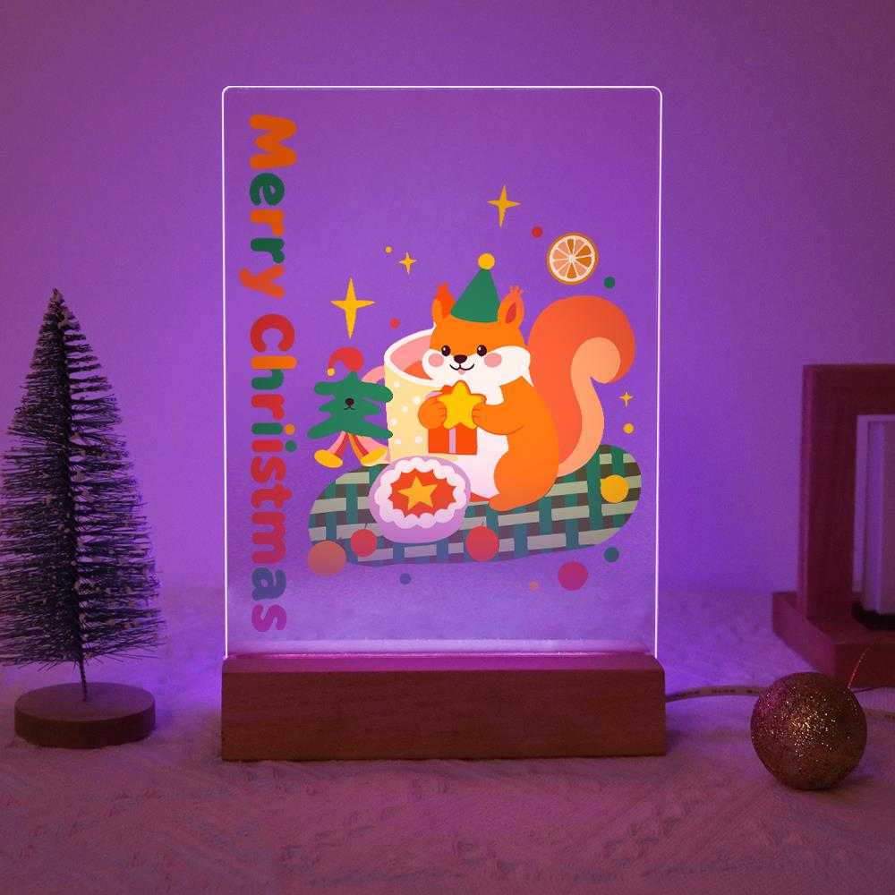 Elf Hat Squirrel with a Star paint by numbers light-up sign – image 15