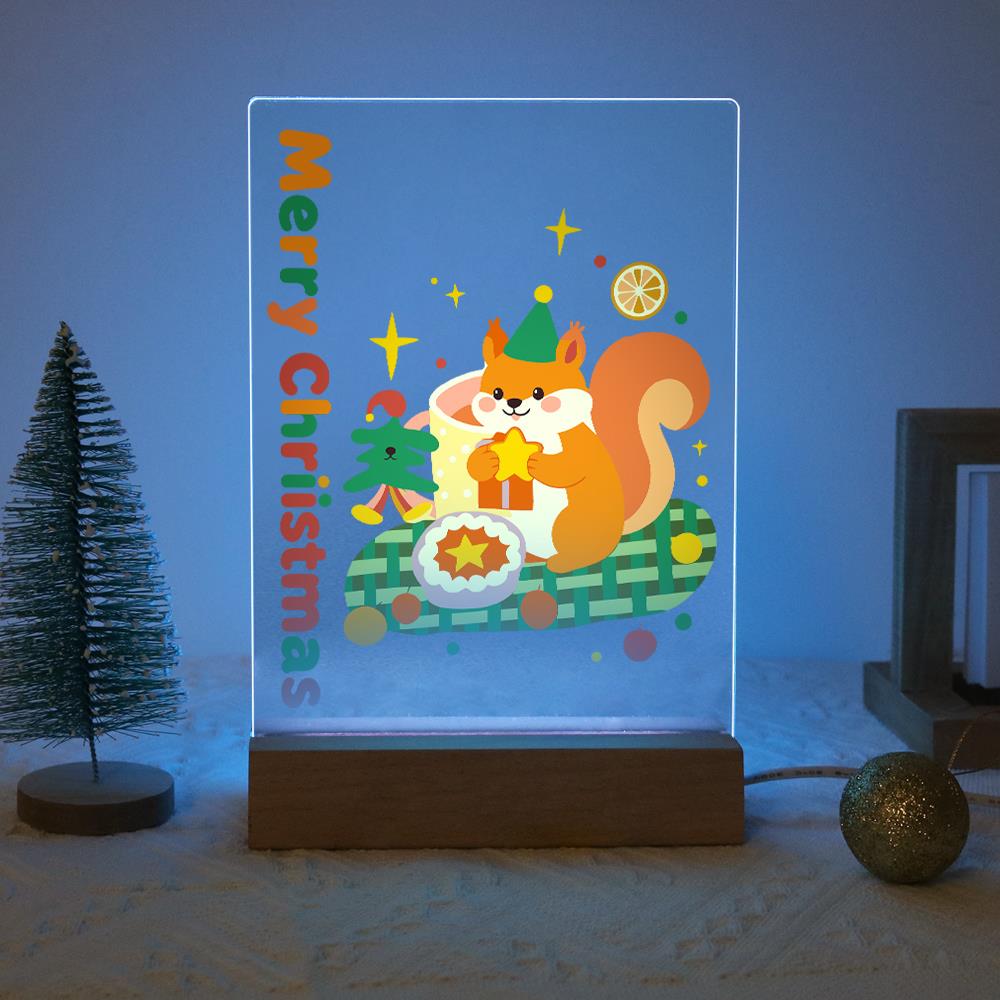 Elf Hat Squirrel with a Star paint by numbers light-up sign – image 16
