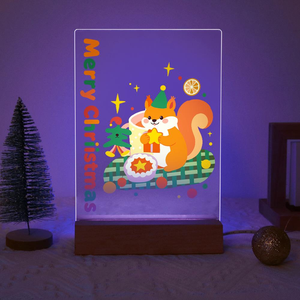 Elf Hat Squirrel with a Star paint by numbers light-up sign – image 18