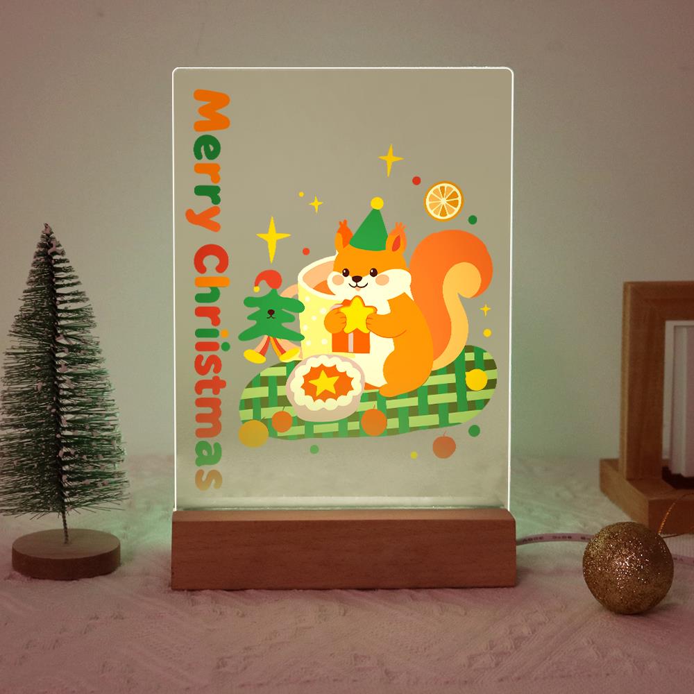 Elf Hat Squirrel with a Star paint by numbers light-up sign – image 20