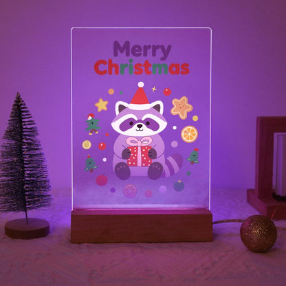 Raccoon with a Gift and Cookies paint by numbers light-up sign – image 15