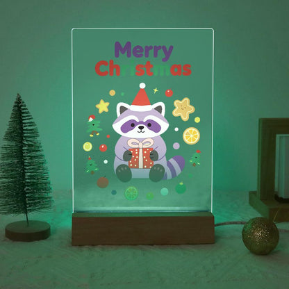 Raccoon with a Gift and Cookies paint by numbers light-up sign – image 19