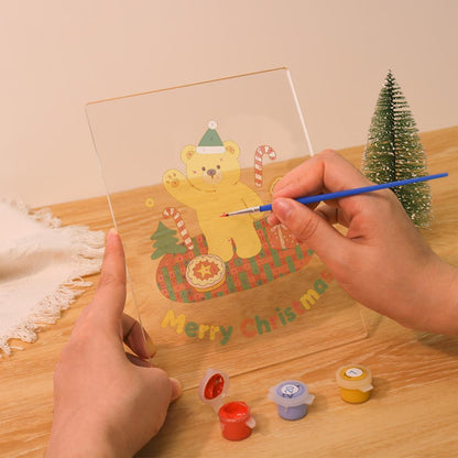 Elf Hat Bear's Holiday Picnic paint by numbers light-up sign – image 11