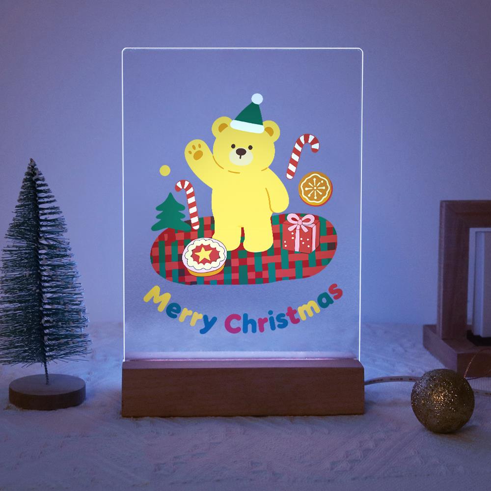 Elf Hat Bear's Holiday Picnic paint by numbers light-up sign – image 14