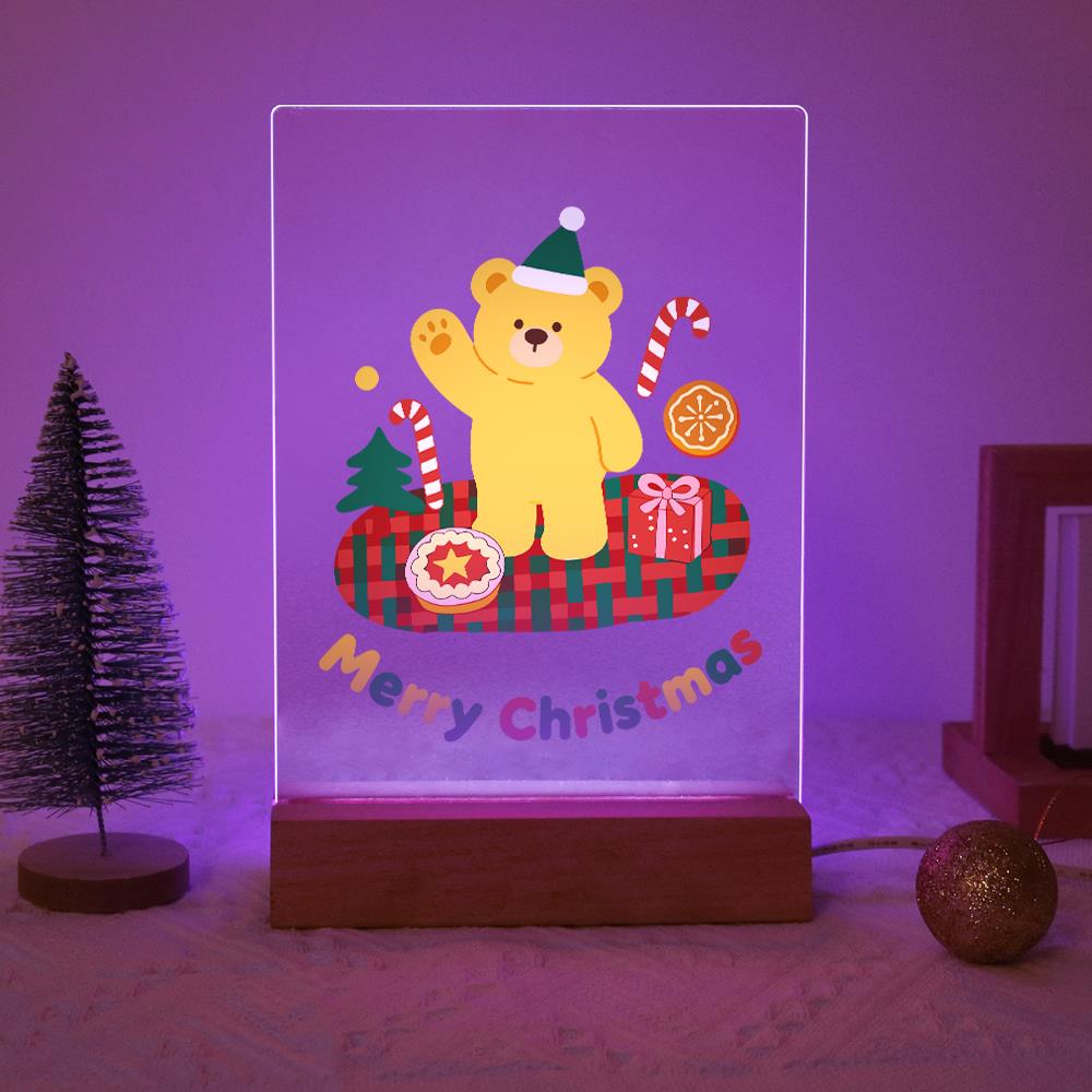 Elf Hat Bear's Holiday Picnic paint by numbers light-up sign – image 15