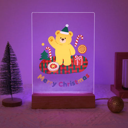 Elf Hat Bear's Holiday Picnic paint by numbers light-up sign – image 15