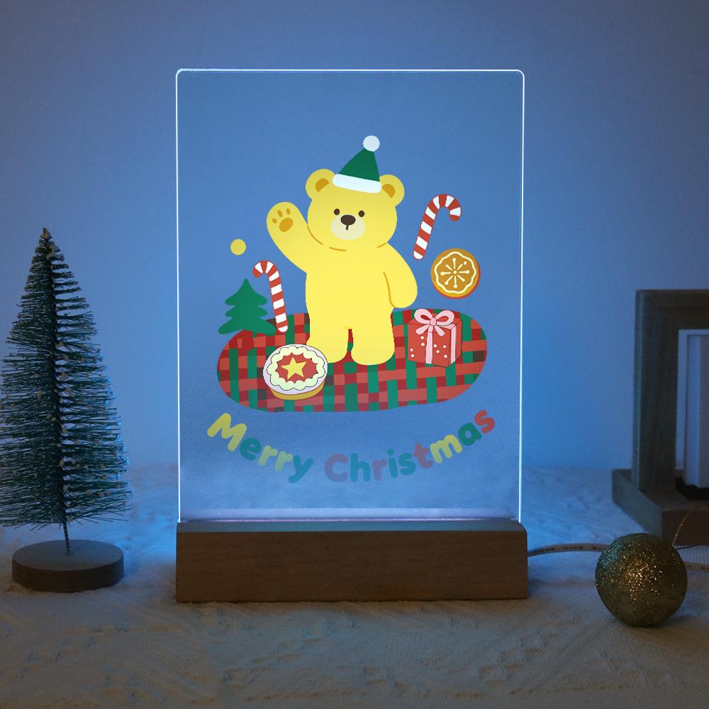 Elf Hat Bear's Holiday Picnic paint by numbers light-up sign – image 16