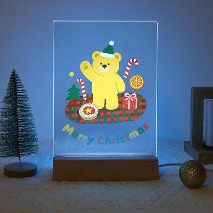 Elf Hat Bear's Holiday Picnic paint by numbers light-up sign – image 16