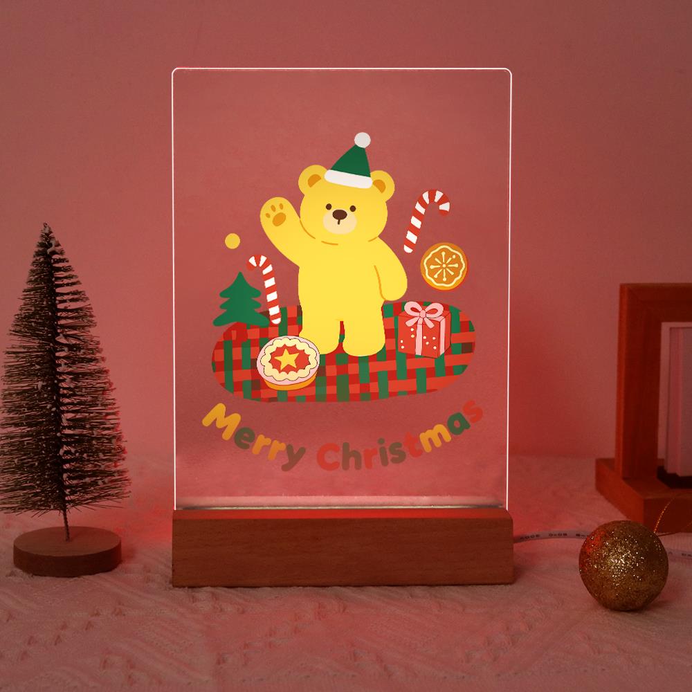 Elf Hat Bear's Holiday Picnic paint by numbers light-up sign – image 17