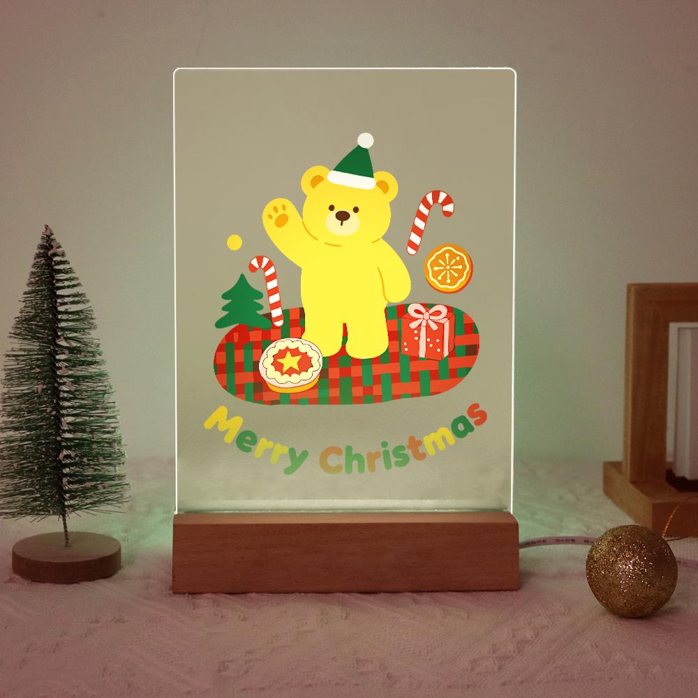 Elf Hat Bear's Holiday Picnic paint by numbers light-up sign – image 20