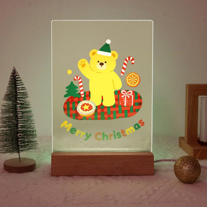 Elf Hat Bear's Holiday Picnic paint by numbers light-up sign – image 20