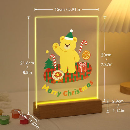 Elf Hat Bear's Holiday Picnic paint by numbers light-up sign – image 21