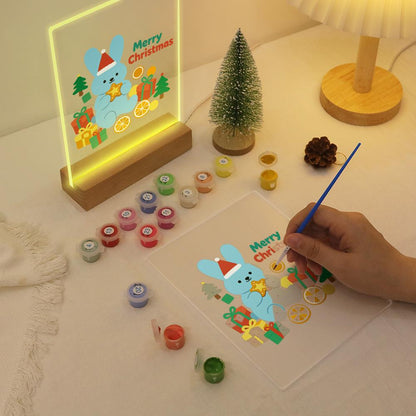 Blue Bunny with Gifts and Oranges paint by numbers light-up sign – image 10