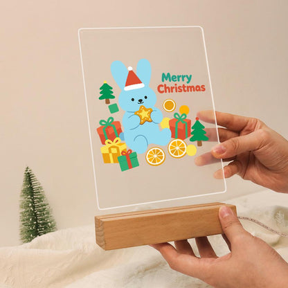 Blue Bunny with Gifts and Oranges paint by numbers light-up sign – image 13