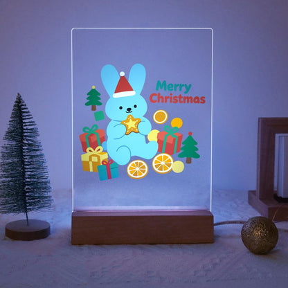 Blue Bunny with Gifts and Oranges paint by numbers light-up sign – image 14