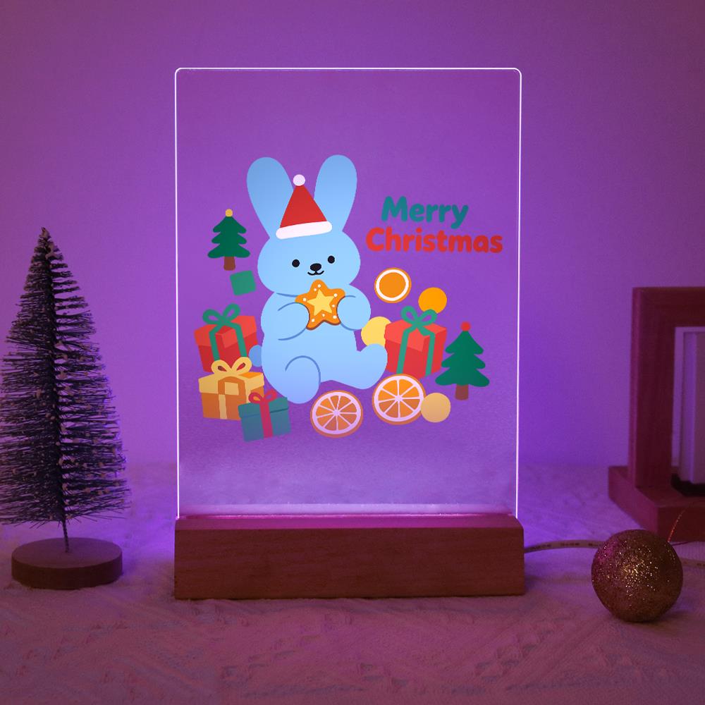 Blue Bunny with Gifts and Oranges paint by numbers light-up sign – image 15