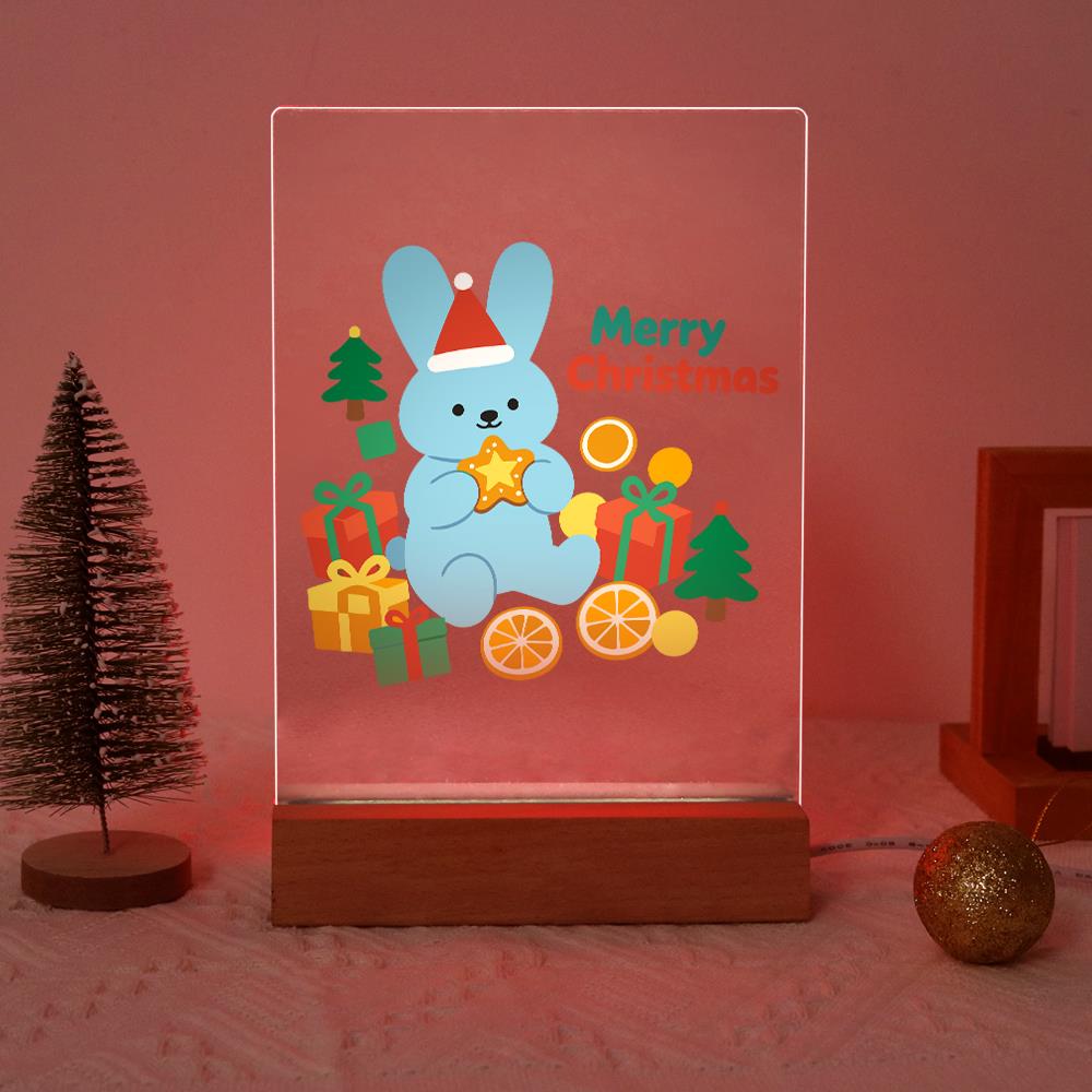 Blue Bunny with Gifts and Oranges paint by numbers light-up sign – image 17