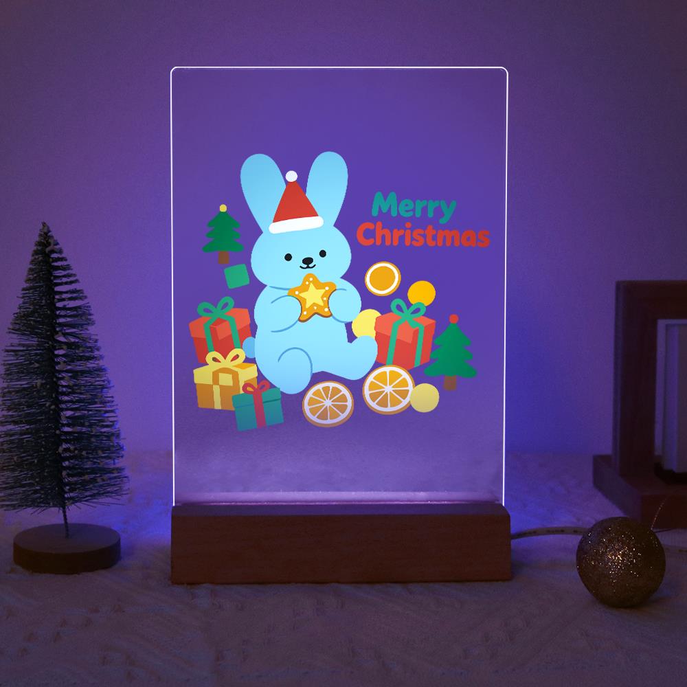Blue Bunny with Gifts and Oranges paint by numbers light-up sign – image 18
