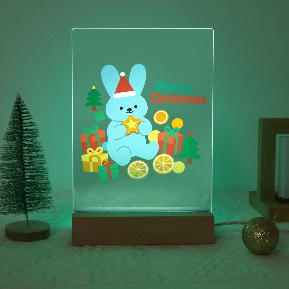 Blue Bunny with Gifts and Oranges paint by numbers light-up sign – image 19