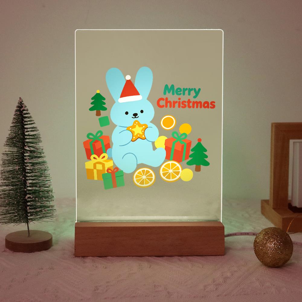 Blue Bunny with Gifts and Oranges paint by numbers light-up sign – image 20